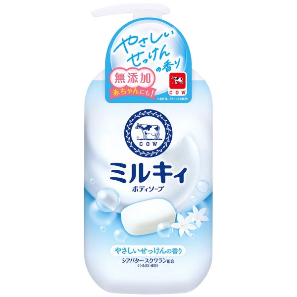 Молочное увлажняющее жидкое мыло для тела с ароматом цветочного мыла COW Milky Body Soap (дозатор) 500 мл