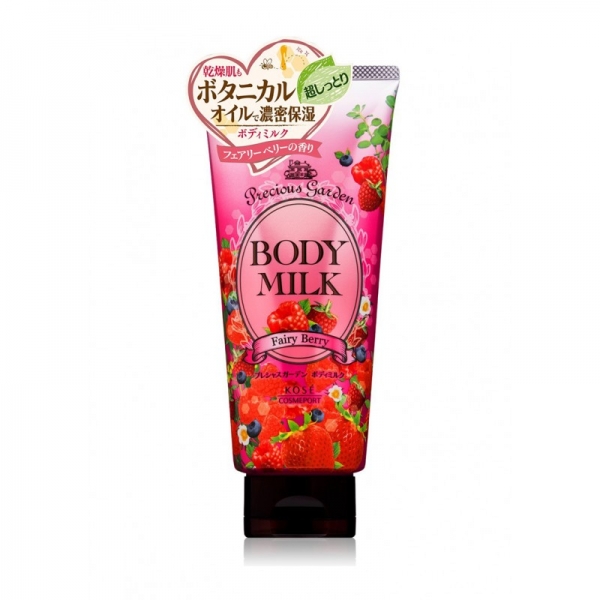 KOSE Precious Garden Body Milk Fairy Berry Молочко для тела питательное и увлажняющее со свежим ягодным ароматом 200 г