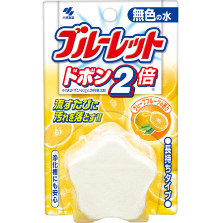 KOBAYASHI Таблетка для бачка унитаза очищающая и дезодорирующая с ароматом грейпфрута120г