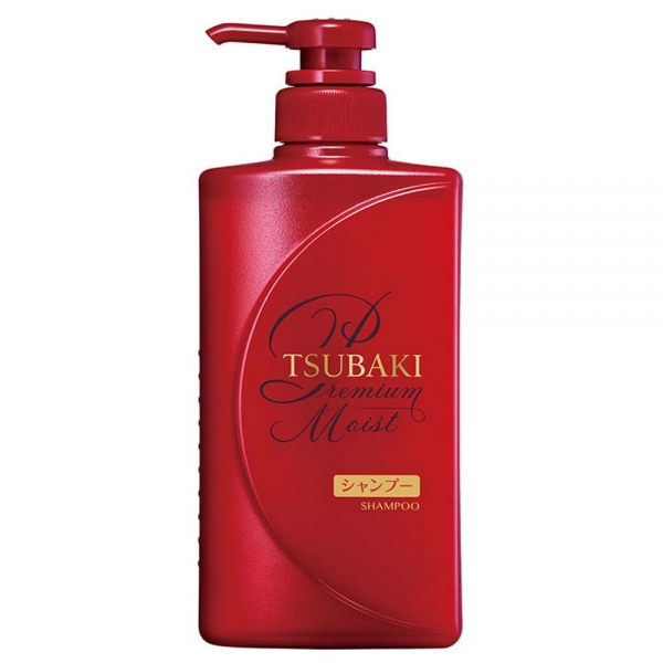 Shiseido Tsubaki Premium Moist Увлажняющий шампунь для волос с маслом камелии, 490 мл.