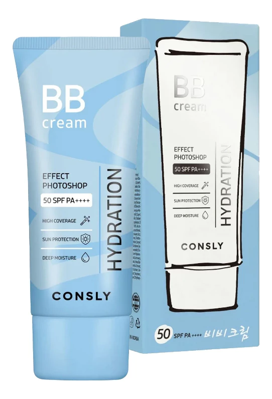 Consly Крем BB увлажняющий с эфектом фотошопа BB CREAM EFFECT PHOTOSHOP HYDRATION SPF50/PA++++ натуральный бежевый