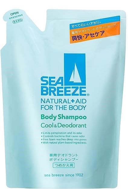 Shiseido SEA BREEZE Гель для душа с охлаждающим и дезодорирующим эффектом, мягкая упаковка, 400 мл.