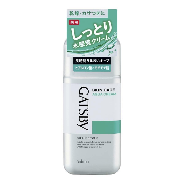 MANDOM Gatsby Skin Care Aqua Cream Аква-крем для ухода за кожей лица, увлажняющий, с освежающим цитрусовым ароматом, 170 мл