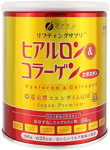 Fine Japan Hyaluron & Collagen + CoQ10 Комплекс с гиалуроновой кислотой, рыбным пептид коллагеном 196 гр