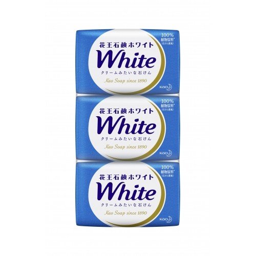 White Натуральное увлажняющее туалетное мыло со скваланом нежный аромат цветочного мыла 85 г х 3 шт