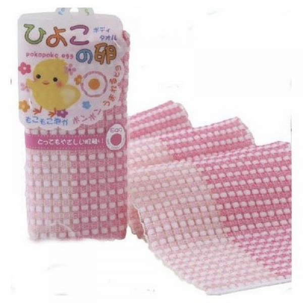 YOKOZUNA Pokopoko egg Мочалка-полотенце для детей (розовая)
