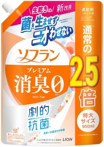 Soflan Premium Aroma Soap Кондиционер для белья с натуральным ароматом цветочного мыла  мягкая упаковка с крышкой 950 мл