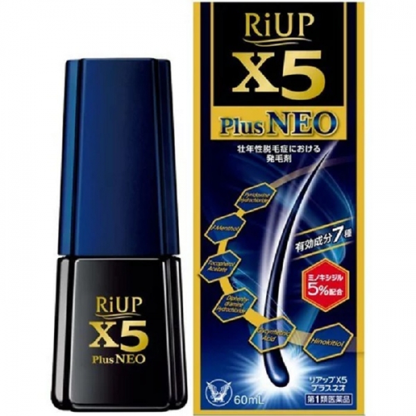 Taisho RiUP X5 PLUS NEO Высокоэффективное средство от облысения и стимулирования роста волос 60 мл