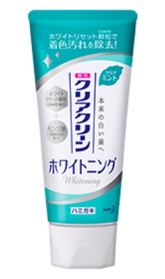 Зубная паста с отбеливающим эффектом и антибактериальным действием KAO Clear Clean Whitening Clear M ST мята 130 гр
