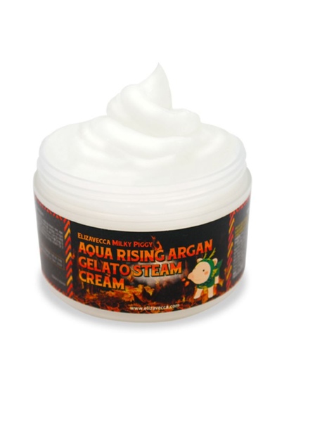 ELIZAVECCA Milky Piggy Крем паровой увлажняющий Aqua Rising Argan Gelato Steam Cream 100 мл