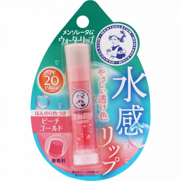 Бальзам для губ увлажняющий Mentholatum SPF20/PA++, с легким персиковым оттенком