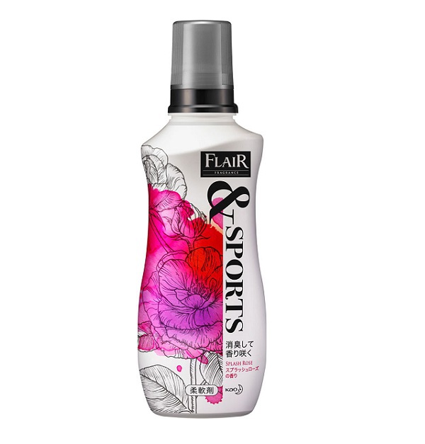 КАО Flair Fragrance Sports Splash Rose Кондиционер-смягчитель с ароматом персика, личи и розы, 540 мл