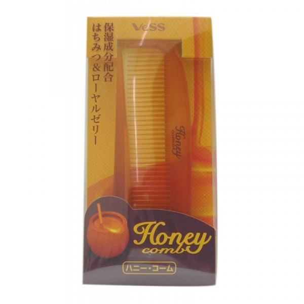 Расческа VESS Honey Brush для увлажнения и придания блеска волосам с мёдом и маточным молочком пчел (складная)