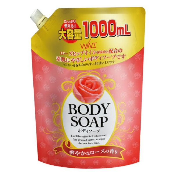 "Wins Body Soap Rose"Крем-мыло для тела с розовым маслом и богатым ароматом 1000 мл