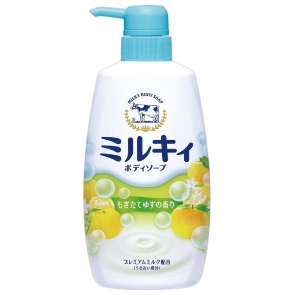 COW Milky Body Soap  Молочное увлажняющее жидкое мыло для тела с цитрусовым ароматом 550 мл