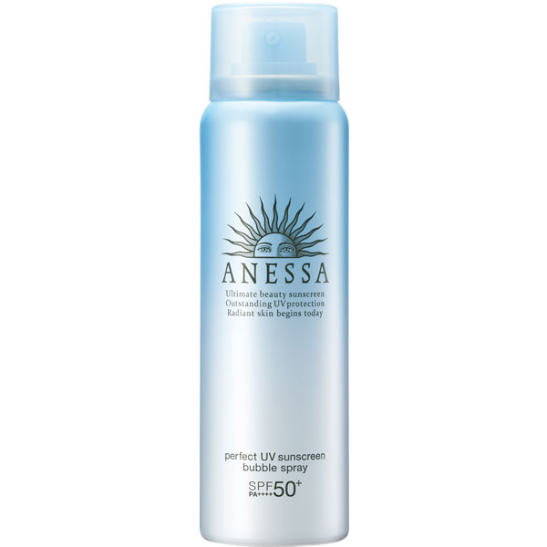 Anessa Perfect UV Sunscreen Bubble Spray A SPF 50+ PA++++  Освежающий водостойкий санскрин спрей-пенка с цитрусовым ароматом 60 гр