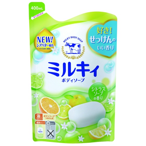 COW Milky Body Soap Молочное увлажняющее жидкое мыло для тела с цитрусовым ароматом COW Milky Body Soap 400 мл