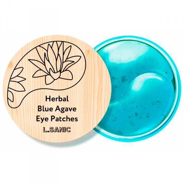Гидрогелевые патчи с экстрактом голубой агавы L’Sanic Herbal Blue Agave Hydrogel Eye Patches 60 шт
