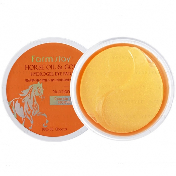 Гидрогелевые патчи с лошадиным жиром и золотом FarmStay Horse Oil & Gold Hydrogel Eye Patch № 60