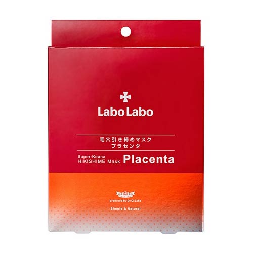 Dr. Ci: Labo Labo Super Keana Hikishime Mask Placenta Маска увлажняющая и омолаживающая для сужения пор с плацентой 5 шт