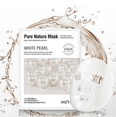 Маска для лица тканевая ANSKIN Secriss Pure Nature Mask Pack-White pearl 25 мл