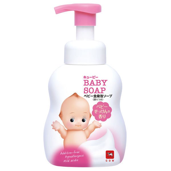 "QP Baby Soap" Детская пенка "2 в 1" для мытья волос и тела с первых дней жизни с аромат мыла ("Без слёз") 400 мл