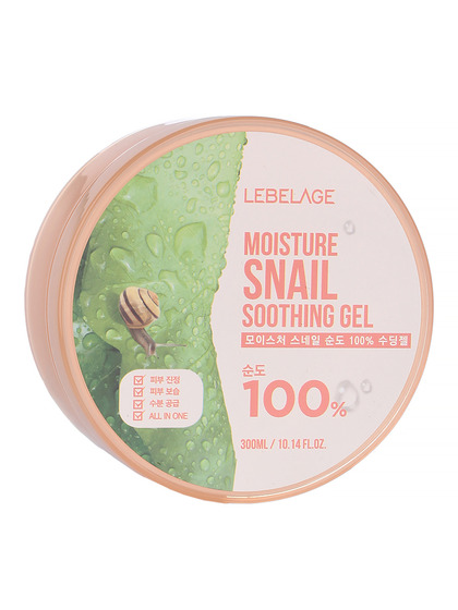LEBELAGE MOISTURE SNAIL PURITY 100% SOOTHING GEL Гель для лица и тела универсальный с муцином улитки 300 мл