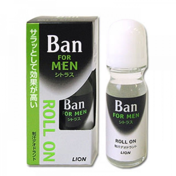 LION Ban Roll On For Men Мужской освежающий роликовый дезодорант-антиперспирант, с ароматом цитрусовых, 30мл.