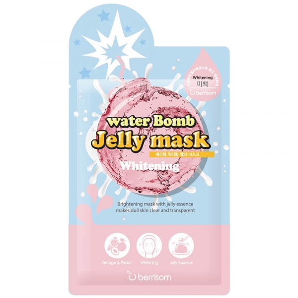Маска для лица с желе осветляющая Berrisom water Bomb Jelly mask Whitening 33 мл