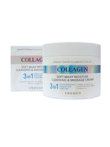 ENOUGH 3in1 Collagen 3in1 Cleansing & Massage Cream Омолаживающий массажный крем для лица и тела 300 г