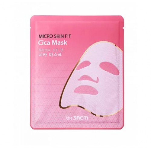 THE SAEM Micro Skin Fit Cica Mask Маска с центеллой успокаивающая  27 г