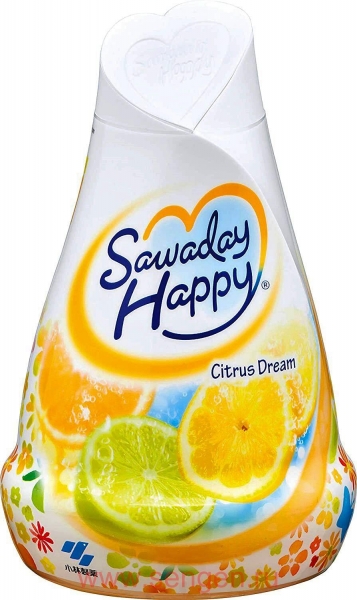KOBAYASHI Освежитель воздуха для комнаты  Sawaday Happy Citrus Dream с сочным ароматом апельсина и сахарной пудры 150г
