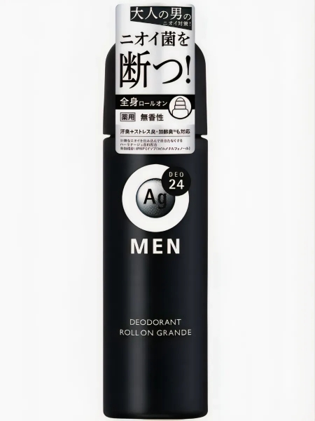 SHISEIDO Ag DEO24 Roll On GRANDE  Мужской роликовый дезодорант-антиперспирант с ионами серебра без аромата 120 мл