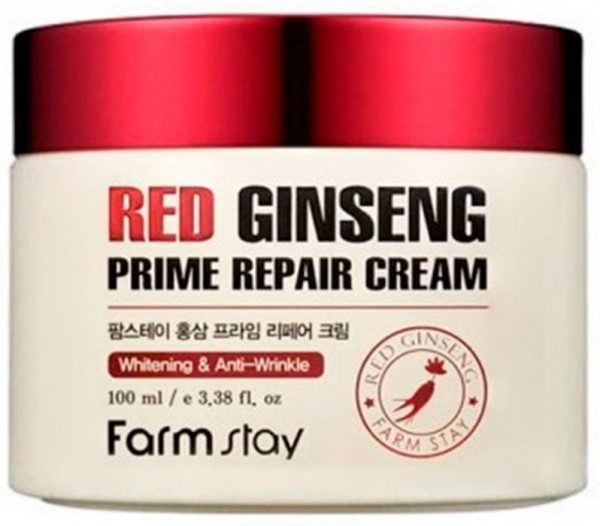 Farmstay Red Ginseng Prime Repair Cream Восстанавливающий крем для лица с экстрактом красного женьшеня, 100 мл