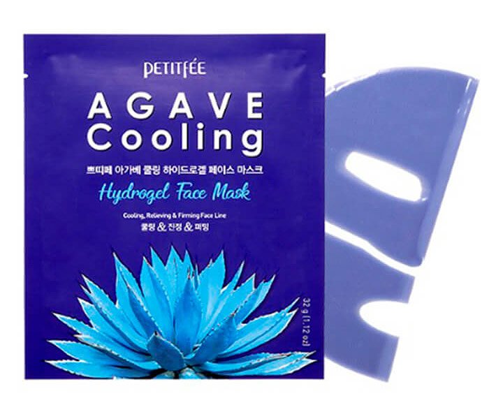 Охлаждающая гидрогелевая маска с экстрактом агавы Petitfee Agave Cooling Hydrogel Face Mask 32г