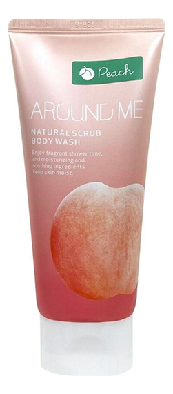 Around Me Natural Scrub Peach Body Wash Скраб для тела с экстрактом персика 200мл